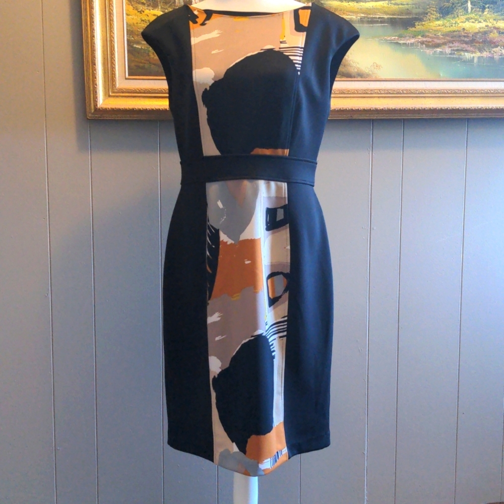 Abstract Body Con Dress